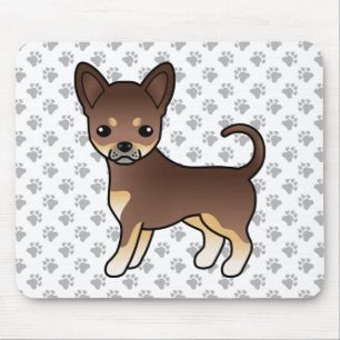 Tapis De Souris Chocolat Et Tan Doux Chocolat Chihuahua Chien & Pâ