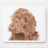 Tapis De Souris Chocolat Labradoodle (Devant)