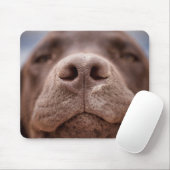 Tapis De Souris Chocolat Labrador Closeuse du nez (Avec souris)