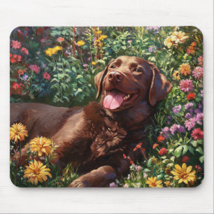 Tapis De Souris Chocolat Labrador Retriever Amoureux des chiens Ga