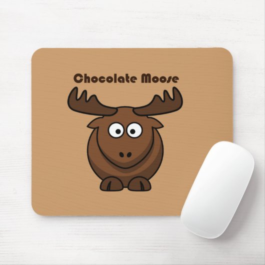 Tapis De Souris Chocolat mignon Moose drôle Plaisanterie jeu de de (Avec souris)