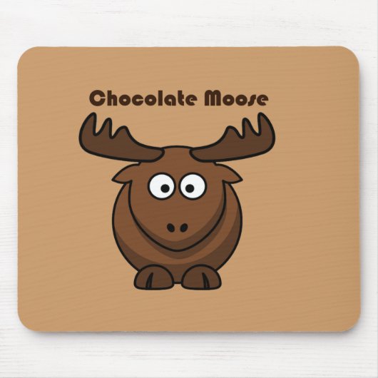 Tapis De Souris Chocolat mignon Moose drôle Plaisanterie jeu de de (Devant)