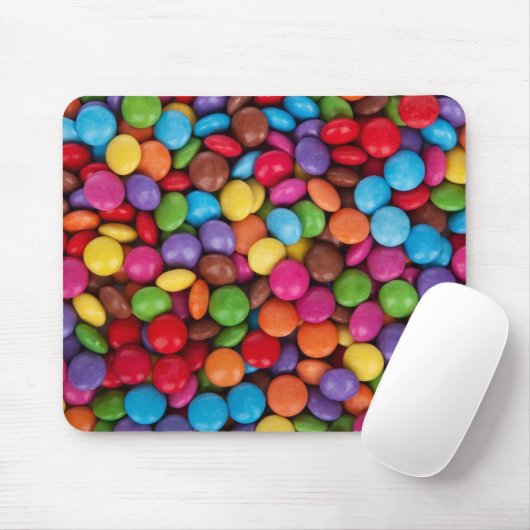 Tapis De Souris Chocolate candy rainbow color (Avec souris)