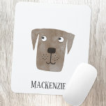Tapis De Souris Chocolate Labrador Retriever Dog Personalized<br><div class="desc">A funny Chocolate Labrador Retriever dog to make you smile.
Change or remove the name to customize. Original art by Nic Squirrell.</div>