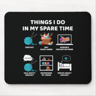 Tapis De Souris Choses que je fais pendant mes moments libres Croc