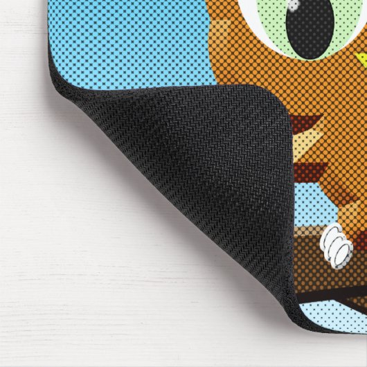 Tapis De Souris Chouette à caricature au papier (Coin)