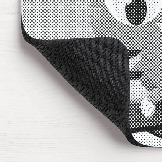 Tapis De Souris Chouette À Papier En Noir Et Blanc (Coin)