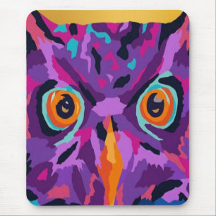Tapis De Souris Chouette abstraite