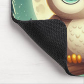 Tapis De Souris Chouette bébé la nuit avec lune (Coin)
