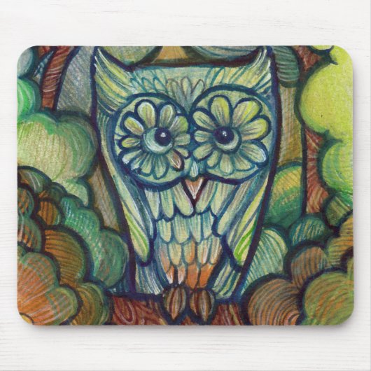 Tapis De Souris Chouette Bébé mignonne (Devant)