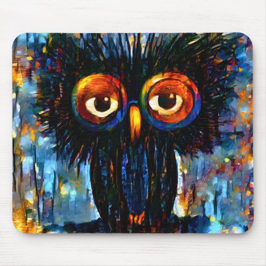 Tapis De Souris Chouette brillante et sage (Devant)