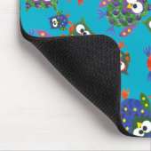 Tapis De Souris Chouette Cute Custom Mousepad, bleu turquoise (Coin)