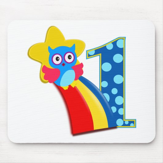 Tapis De Souris Chouette d'anniversaire (Devant)