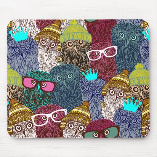 Tapis De Souris Chouette dans la couronne (Devant)