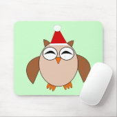 Tapis De Souris Chouette de Noël mignonne Mousepad (Avec souris)