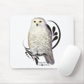 Tapis De Souris Chouette des neiges (Avec souris)