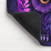 Tapis De Souris Chouette Éffrayante violette sur Halloween Graphiq (Coin)