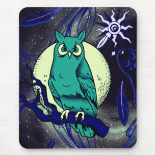 Tapis De Souris Chouette et fantôme