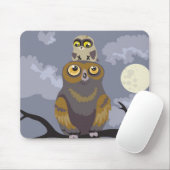 Tapis De Souris Chouette et hibou-bébé Mousepad (Avec souris)