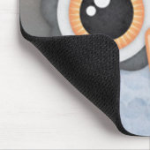 Tapis De Souris Chouette gris bleu - mousepad (Coin)