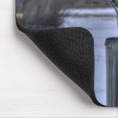 Tapis De Souris Chouette grise sur la clôture Photo de la faune ap (Coin)