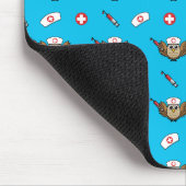 Tapis De Souris Chouette infirmière mignonne avec dessin à la seri (Coin)