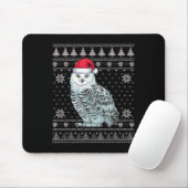 Tapis De Souris Chouette moche de Noël moche Chouette de Noël Père (Avec souris)