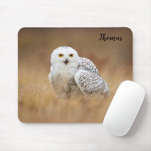 Tapis De Souris Chouette neigeuse à thème Souris mousepad (Avec souris)