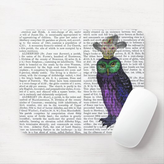 Tapis De Souris Chouette pourpre (Avec souris)