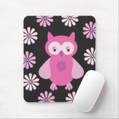 Tapis De Souris chouette rose mignonne (Avec souris)