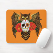 Tapis De Souris Chouette Rose Sugar SKull (Avec souris)