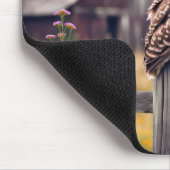 Tapis De Souris Chouette sur le poste de clôture (Coin)