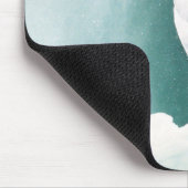 Tapis De Souris Chouette Turquoise de neige de l'Arctique (Coin)