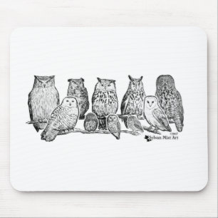 Tapis De Souris Chouettes