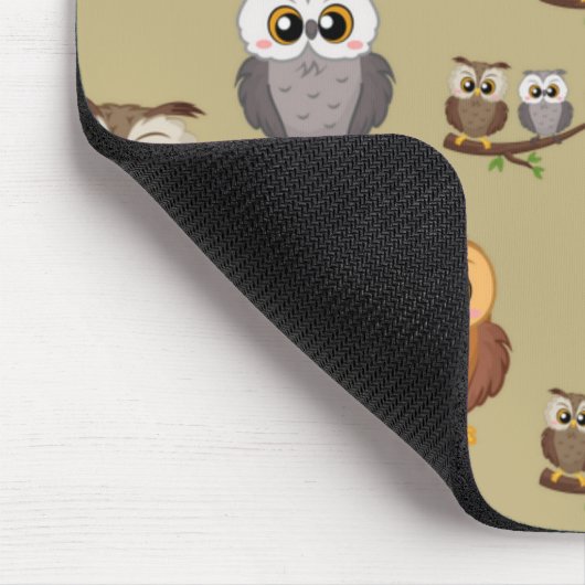 Tapis De Souris Chouettes adorables (Coin)