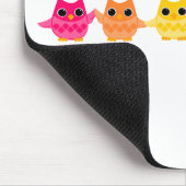 Tapis De Souris Chouettes arc-en-ciel (Coin)