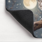 Tapis De Souris Chouettes avec Pleine lune (Coin)
