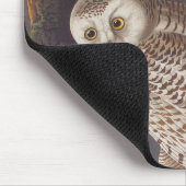 Tapis De Souris Chouettes blanches neigeuses dans une nuit d'horre (Coin)