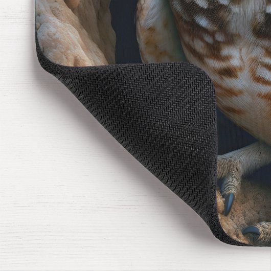 Tapis De Souris Chouettes brulantes dans un trou sec (Coin)