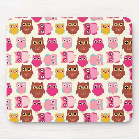 Tapis De Souris Chouettes mignonnes (Devant)