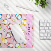Tapis De Souris Chouettes mignonnes, Chouette Motif, Chouettes col