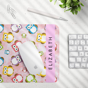 Tapis De Souris Chouettes mignonnes, Chouette Motif, Chouettes col