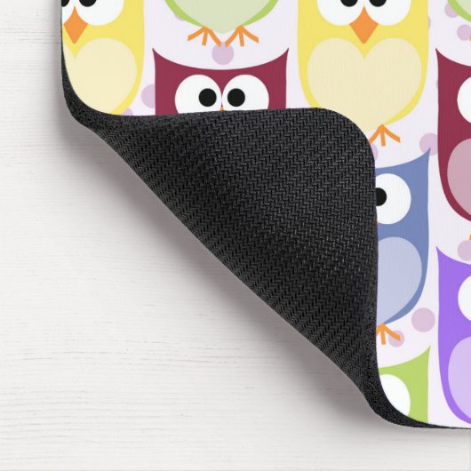 Tapis De Souris Chouettes mignonnes, Chouette Motif, Chouettes col (Coin)