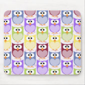Tapis De Souris Chouettes mignonnes, Chouette Motif, Chouettes pou (Devant)