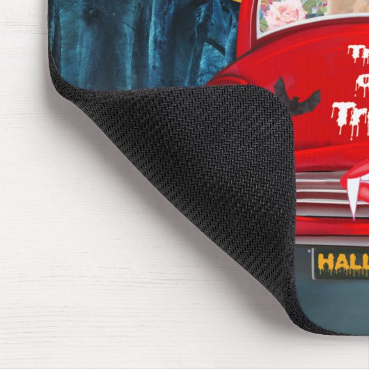 Tapis De Souris Chow Chow Chig Conduire voiture effrayant Hallowee (Coin)