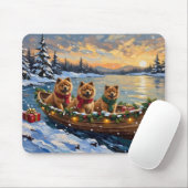 Tapis De Souris Chow Chow Christmas Boat Holiday (Avec souris)