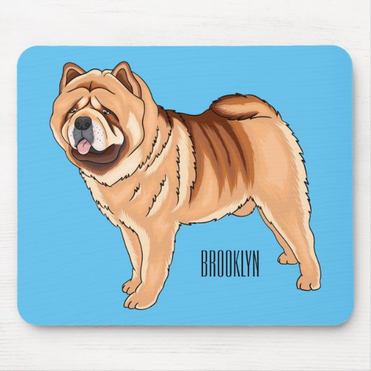Tapis De Souris Chow Chow dog cartoon (Devant)