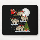 Tapis De Souris Chow Chow Dog Santa Sleigh Flying Funny Magical Ch (Devant)
