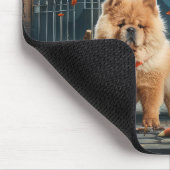 Tapis De Souris Chow Chow Halloween Éffrayant (Coin)