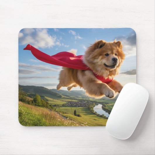 Tapis De Souris Chow Chow Superhero Mousepad (Avec souris)